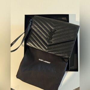 2023 YSL black leather pouch